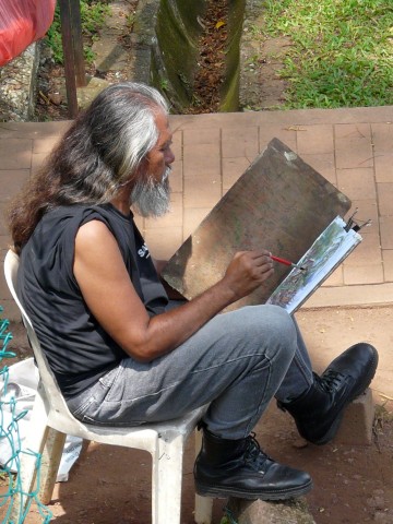 artist on Melaka hill